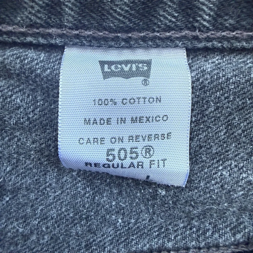 Vtg 90s Levis 505 Regular Fit Mens W40 Black Denim Jean‎ Shorts Made in Mexico